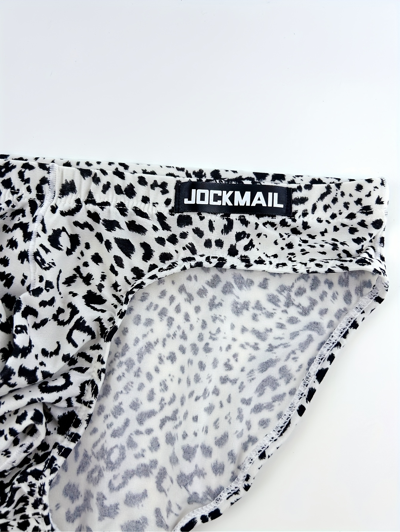 JOCKMAIL Men's Leopard Printed Pouch Briefs Shorts Low Rise