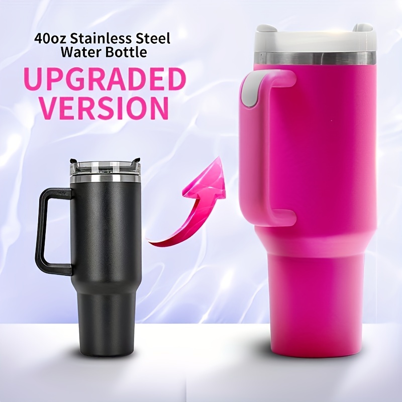 Light Pink Stanley Cup Dupe 40oz Reusable Stainless Steel Tumbler
