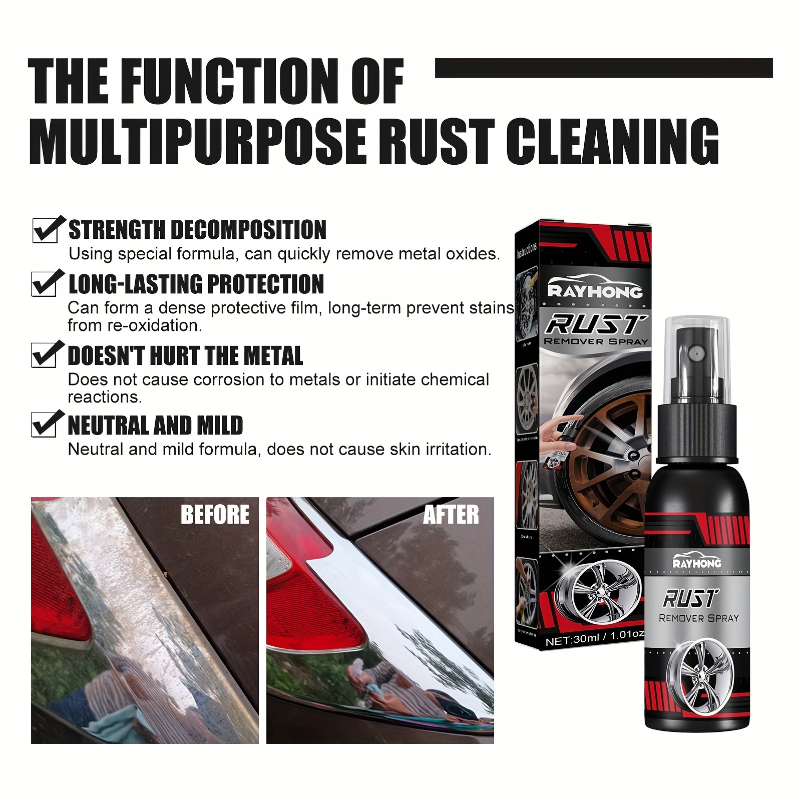 Multipurpose Rust Remover, Car Rust Remover, Car Chassis Rust