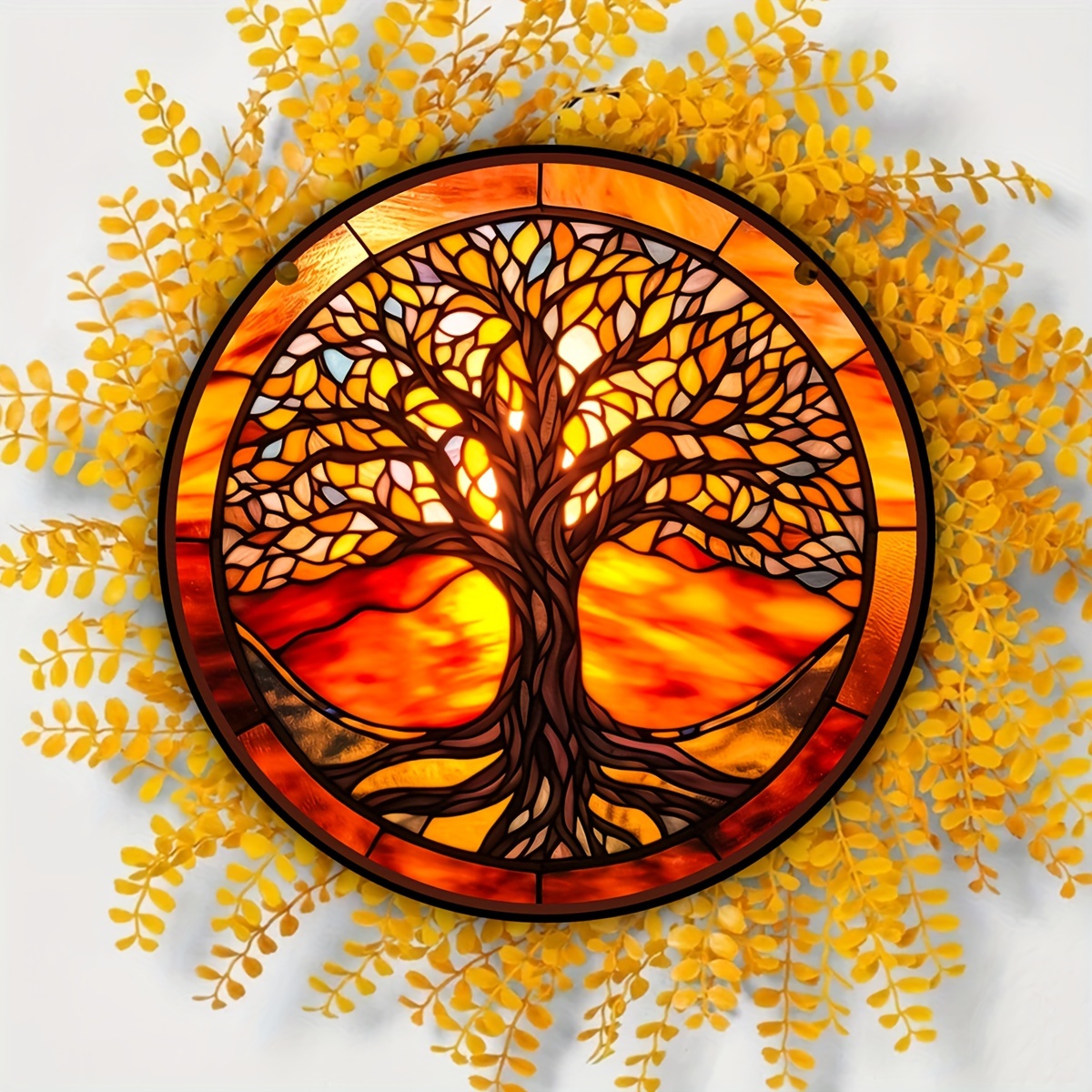 Stained Glass Suncatcher / Hanging Panel - RB-104 Tree of Life