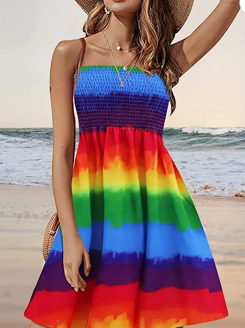 womens rainbow dress