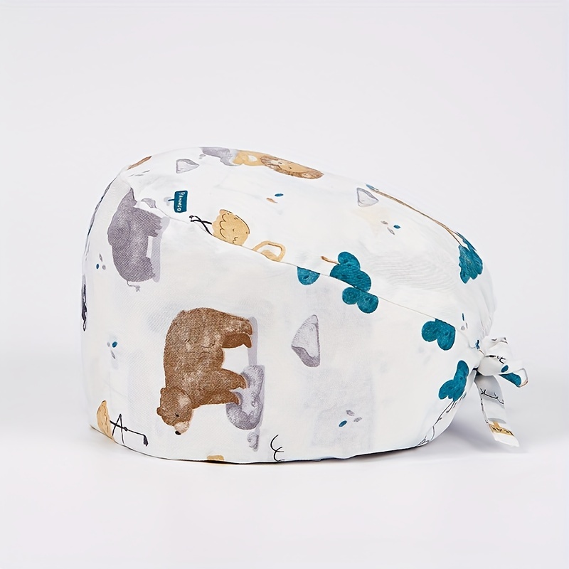 Cartoon Cotton Work Cap Button Nurse Scrub Hat