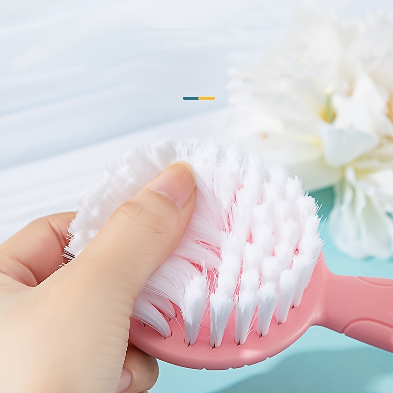 soft rubber hair brush set gentle scalp massage comb for boys girls details 3