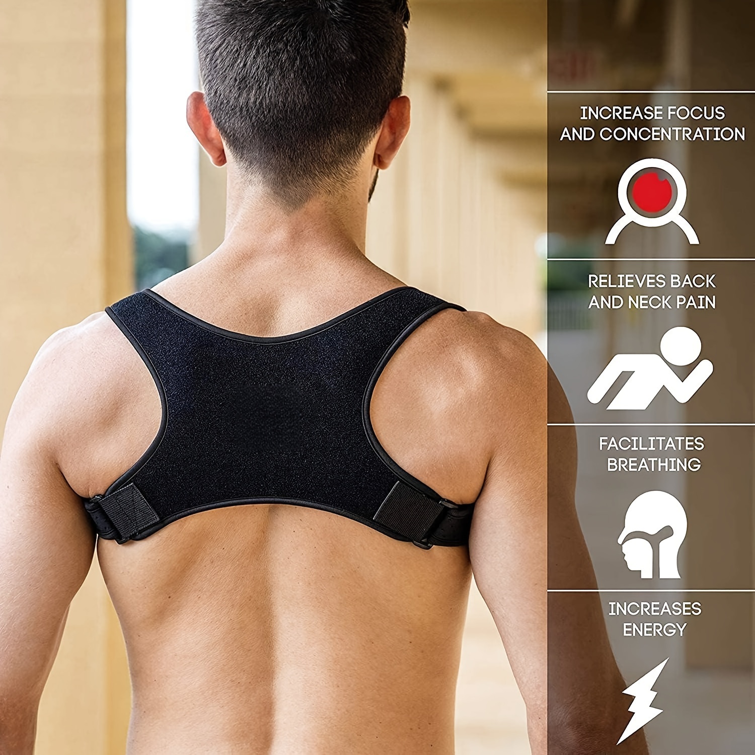 Compression Posture Corrector Men Women Upper Back Spine - Temu