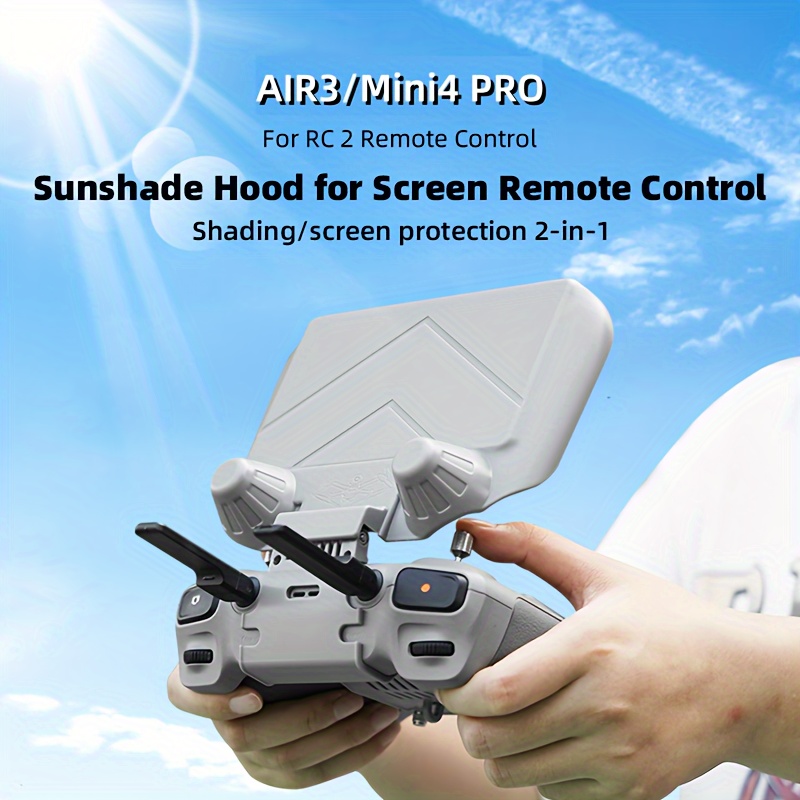 Mini 4 Pro HD Tempered Glass Screen Protector Film &RC 2 Sun Hood Screen  Protector for DJI Mini 4 Pro/Air 3,3-IN-1 Sunshade Screen Cover Joysticks