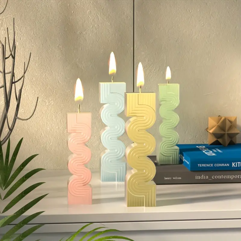 3d S Shaped Candle Mold Durable Pillar Candle Molds Taper - Temu Austria
