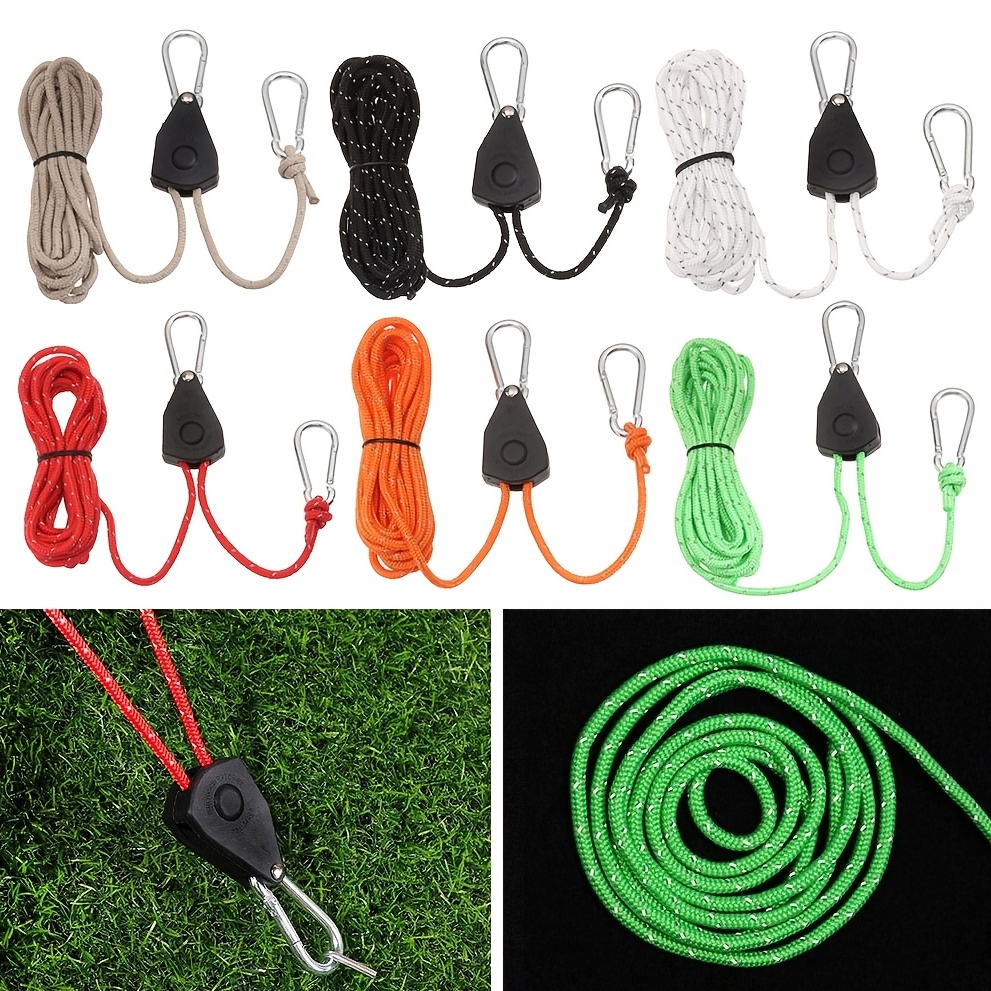 Heavy Duty Adjustable Wind Rope With Metal Pulley Reflective - Temu