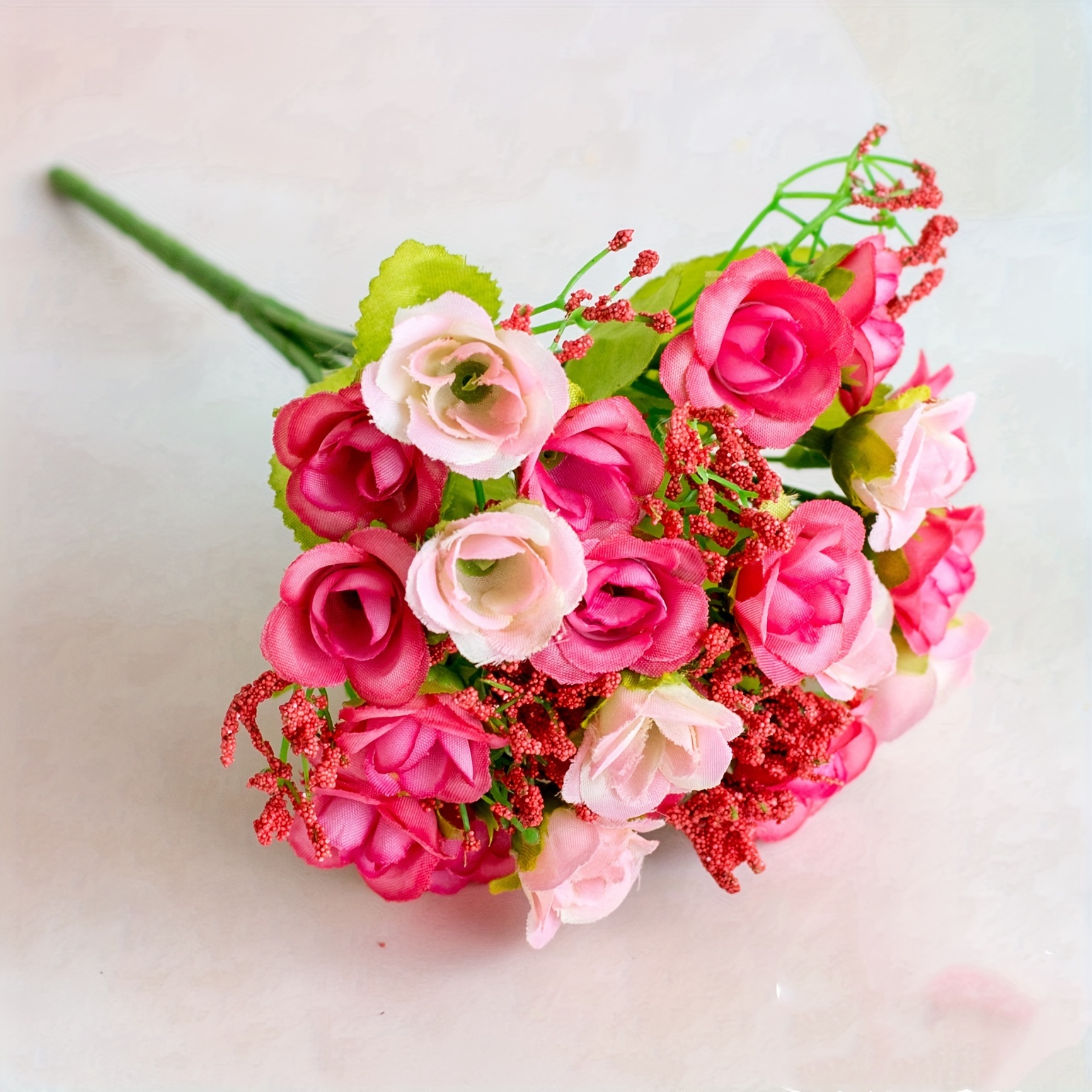 Artificial Rose Flower Single Branch Mini Rose Flower Real - Temu