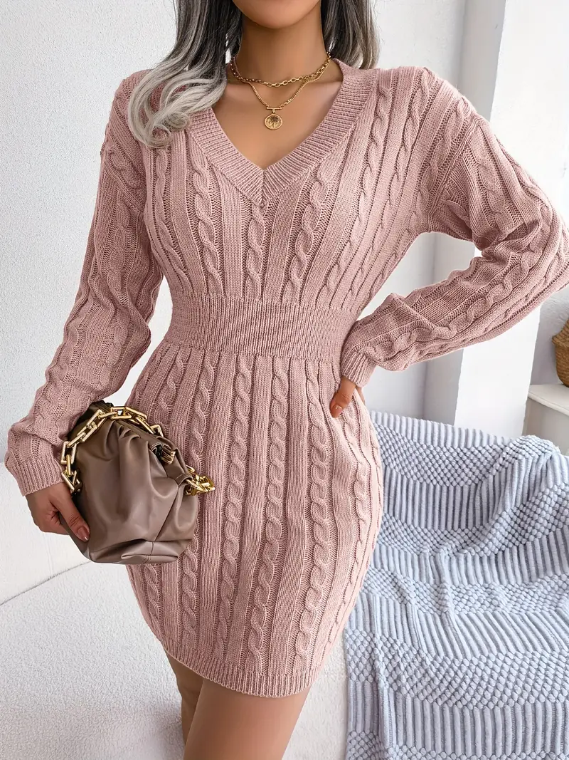 long sleeve knit dress