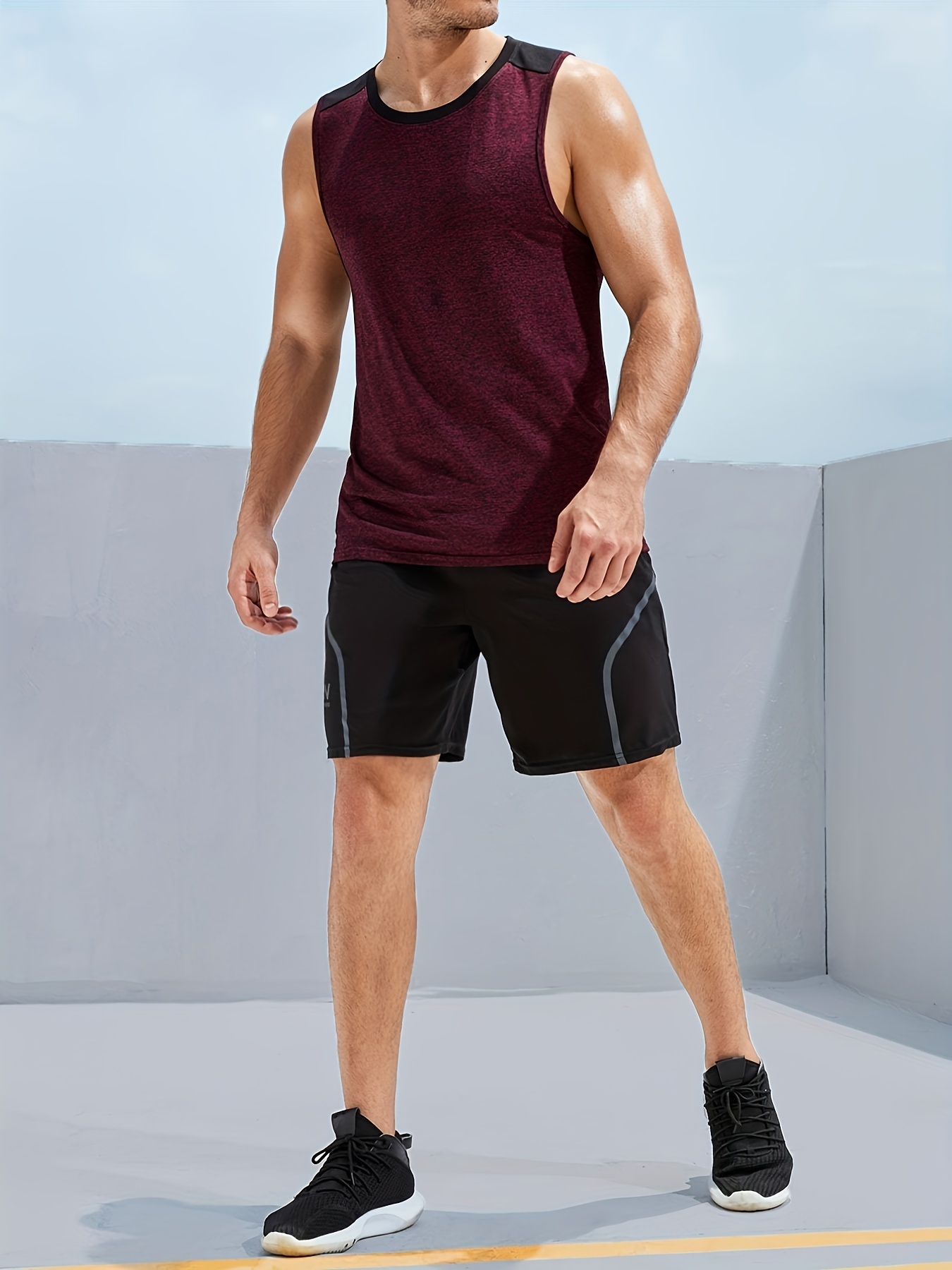 Men's A shirt Tanks Solid Color Singlet Sleeveless Tank Top - Temu