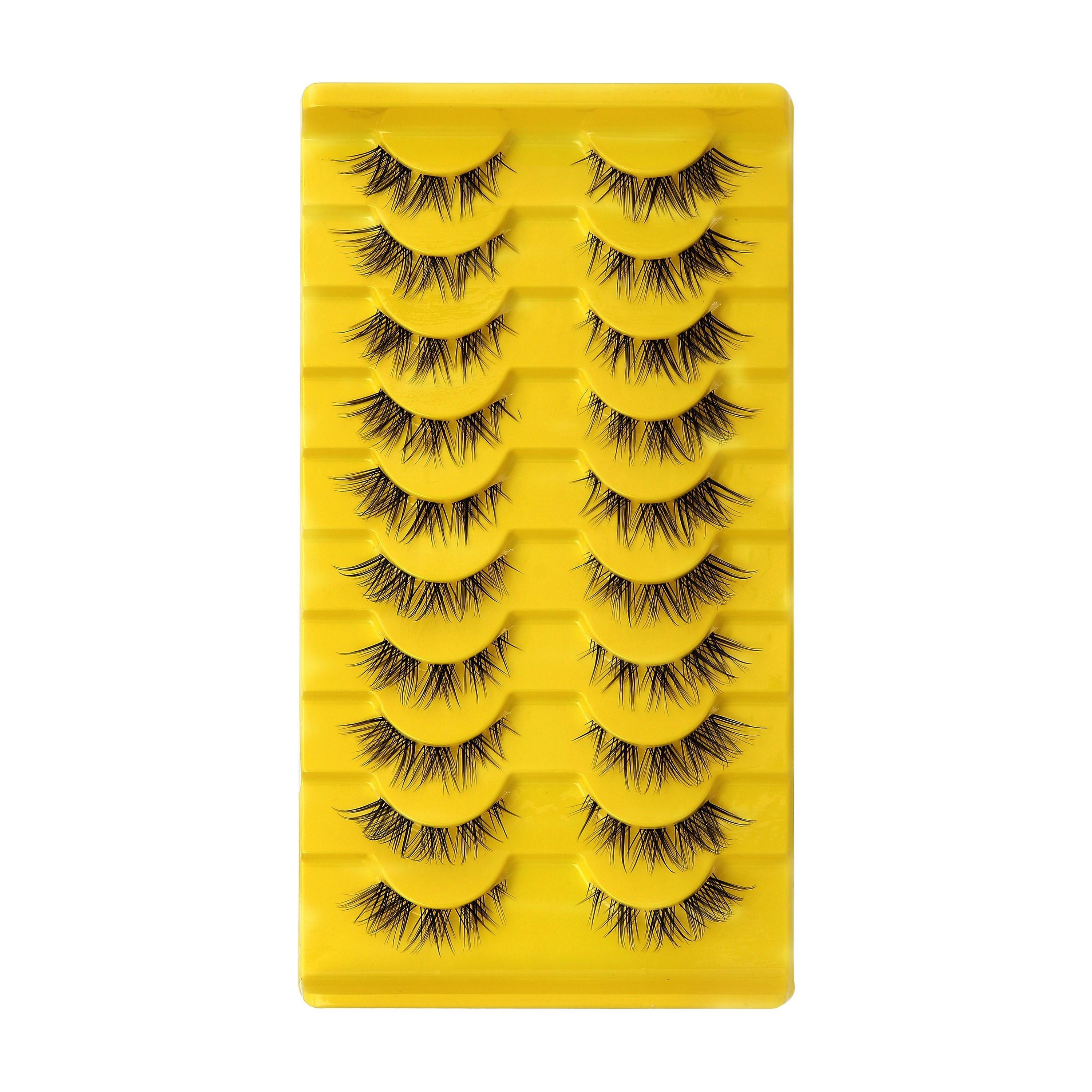 Type Fox System False Eyelashes With Clear Band Fluffy Thick False Lashes Makeup Eyelashes For Daily Party, Playing. Wear Cat Eye Strip Extension Natural Look Wispy False Lashes