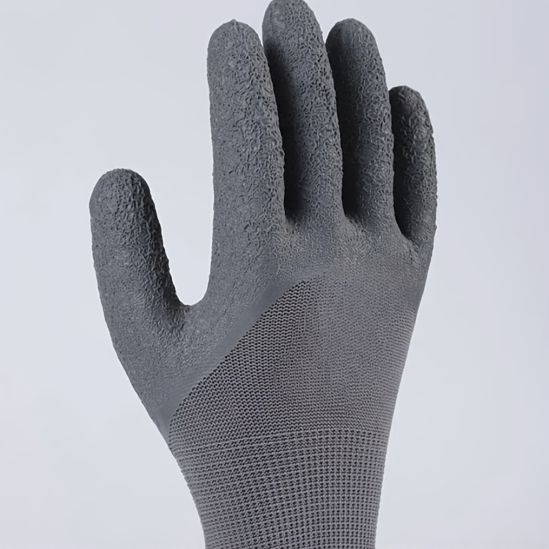 Latex Embossed Gloves Construction Labor Rubber Gloves Wear - Temu