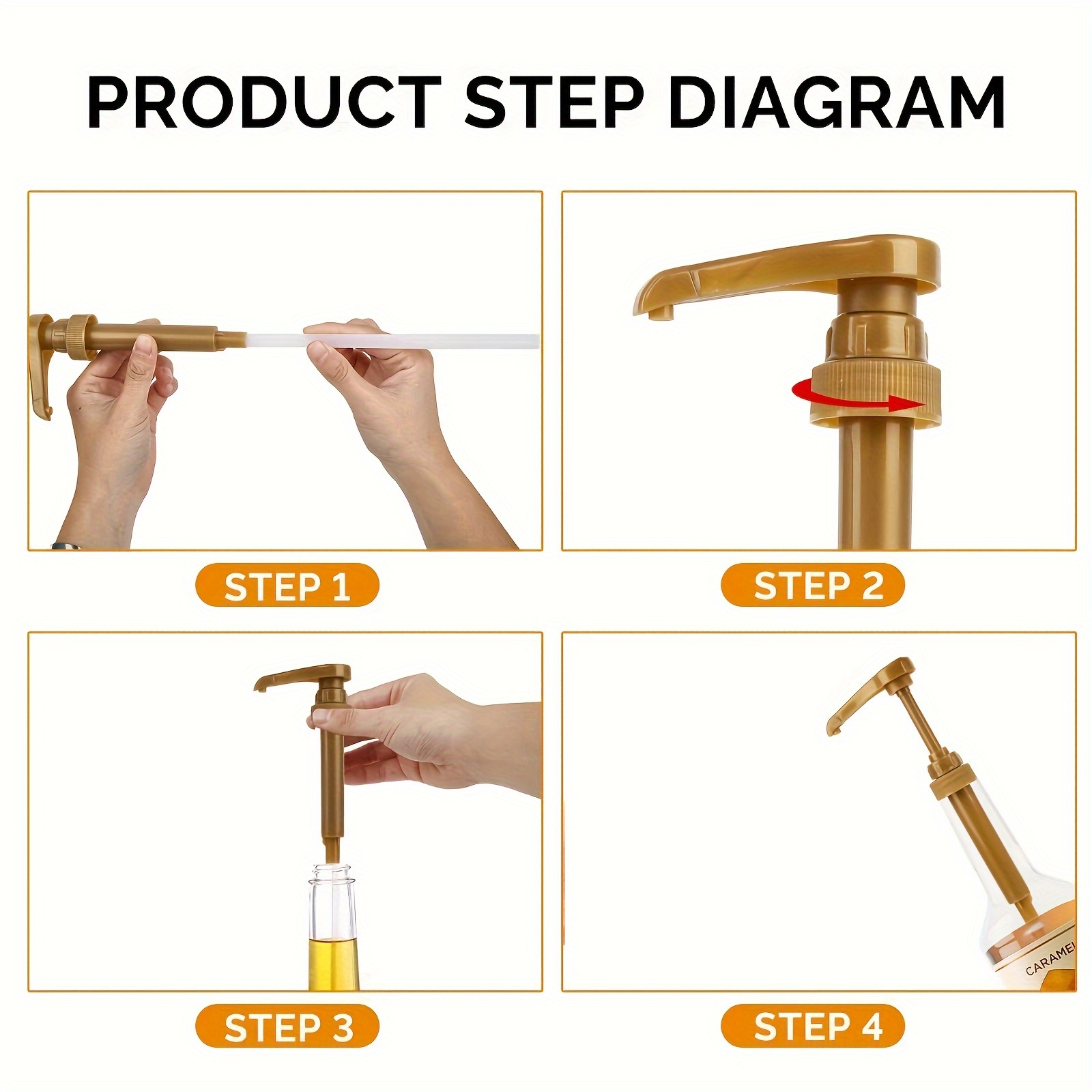 5 Pieces Syrup Pump, Coffee Syrup Dispenser Pump, Syrup Pump