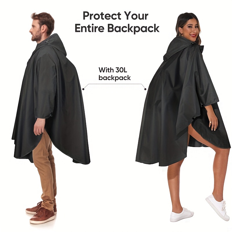 Cjbin - Traje de lluvia para moto, poncho de lluvia para hombre, mujer,  capa de lluvia para adultos, chaqueta de lluvia impermeable para hombre,  con capucha y capucha, para senderismo, camping al