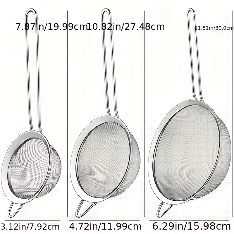 Multifunctional Metal Mesh Strainers With Handle - Perfect For Juicing,  Straining Tea, Flour, Soy Milk, And More - Kitchen Gadgets And Tools For  Effortless Food Prep - Temu