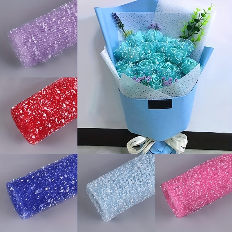 Sequins Waterproof Flower Gift Wrapping Paper Bouquet Packaging Birthday  Wedding