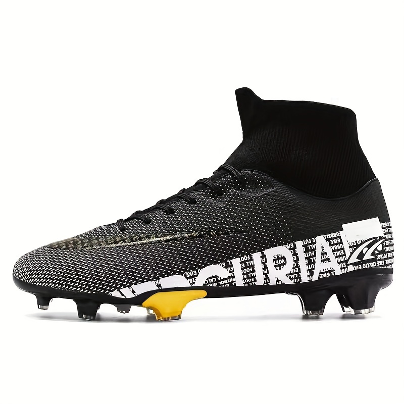 Professional Men's Soccer Cleats - High Top Anti-Skid FG Football Boots for Training and Competition