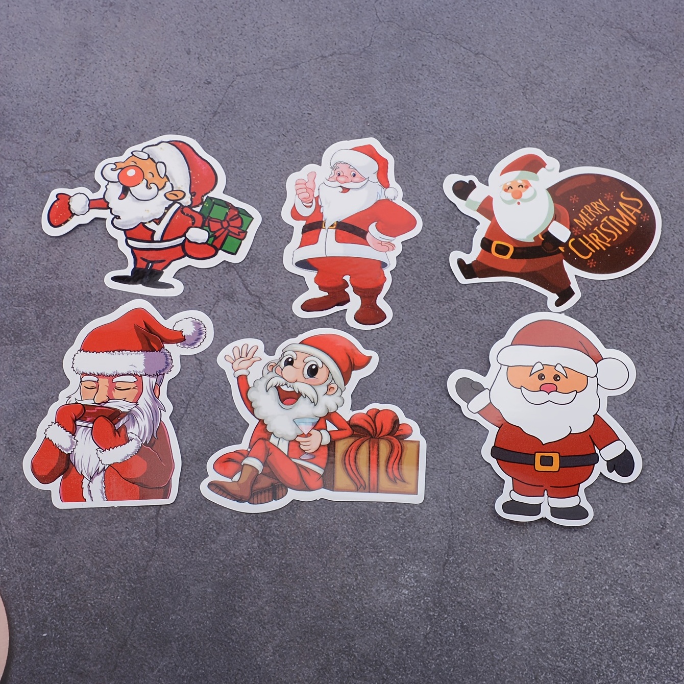 50Pcs Christmas Stickers for Kids, Cute Santa Vinyl Water Bottle Skateboard  Laptop Decals Pack(Christmas)