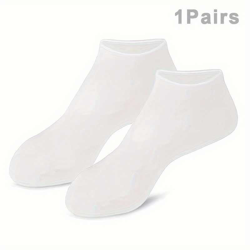 2pcs 1pair Silicone Gel Moisturizing Socks Glovess Moisturizing Glove