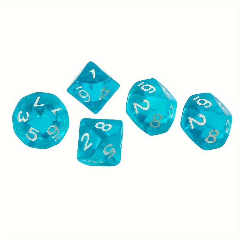 

10pcs 10-sided 0-9 Transparent Digital Dice, Teaching Dice, Board Games Dices