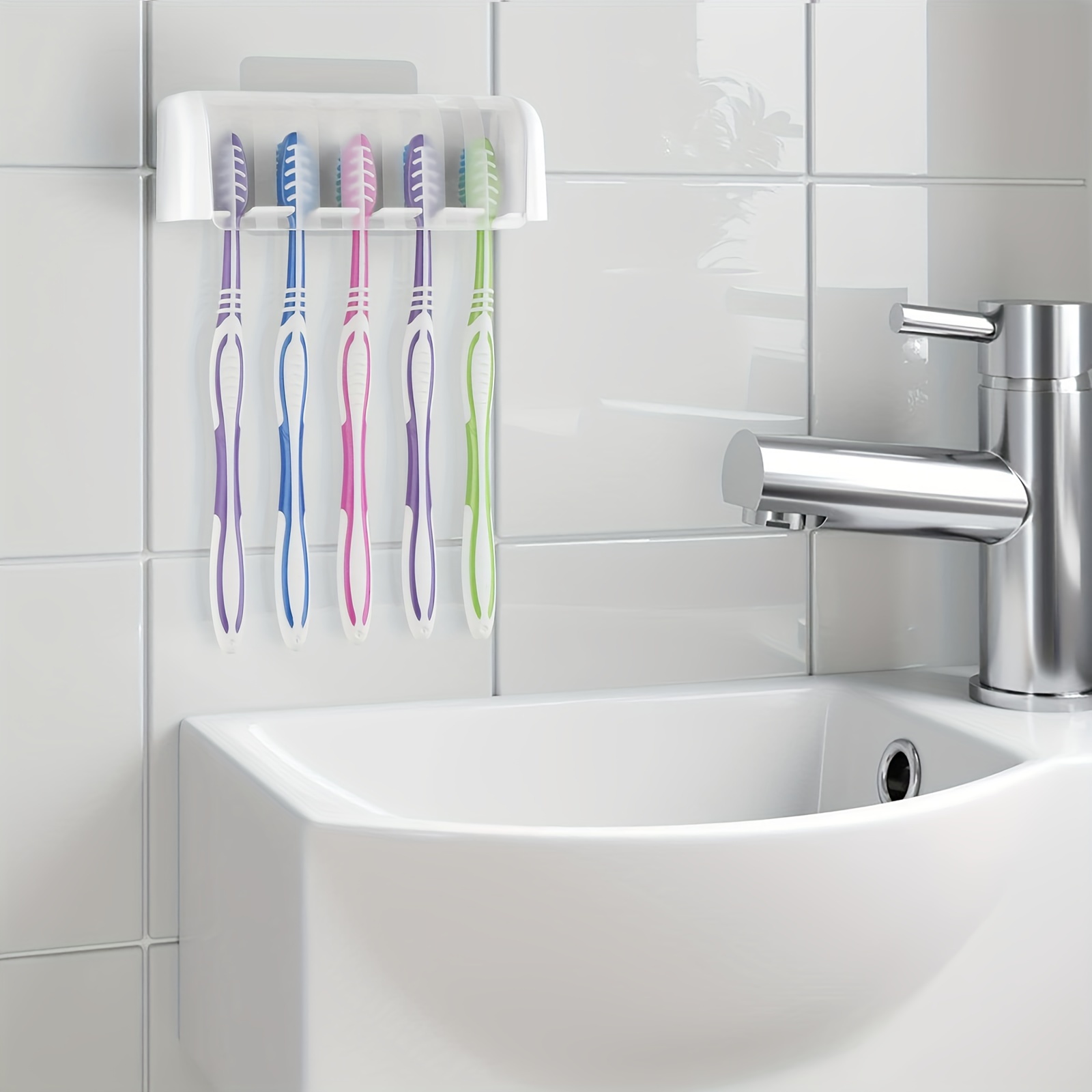 Wall Mounted Bathroom Toothbrush and Bathroom Organizer – All About Tidy