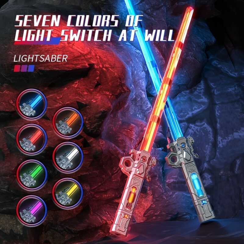 Children's Glow-in-the-dark Flashing Sword Toy,light Up Saber, Led Light  Swords With Fx Sound And Realistic Handle, Expandable Light Up Toy For Kid  Adult, Warriors And Galaxy War Fighter - Temu