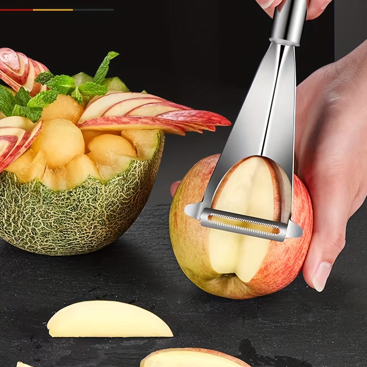 Stainless Steel Fruit Carving Knife Triangular Shape Vegetable