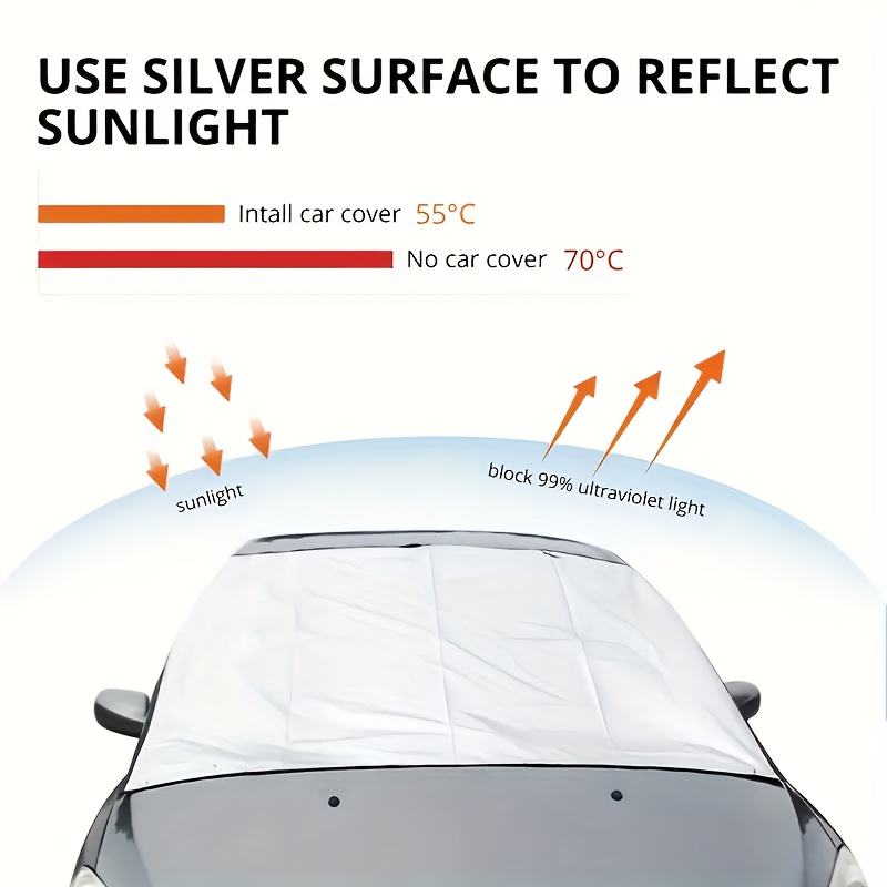 1pc Car Windshield Snow Cover, Frost Ice Removal Sun Shade For Winter  Protection, Windshield Ice Cover Fits For Cars