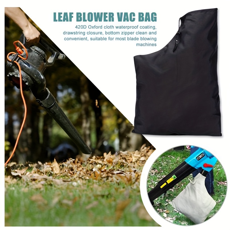 Universal Leaf Vacuum Blower Bag Oxford Fabric Zippered Leaf Collection Bag  Leaf Blower Vacuum Storage Bag Outdoor Garden Tool