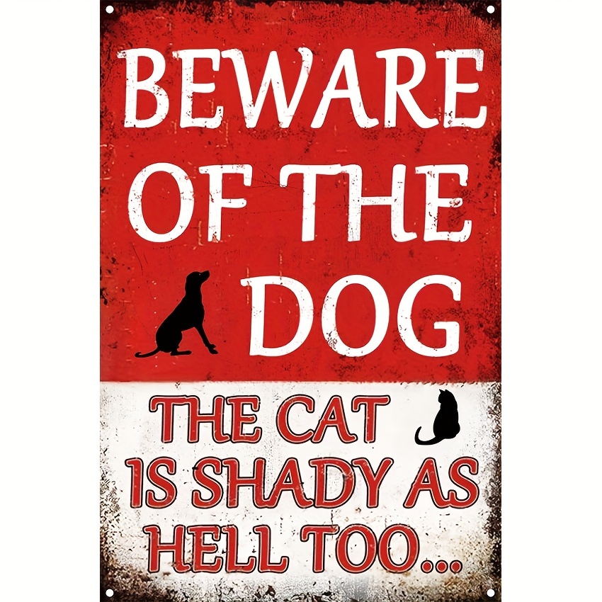 Dog Decor Keep Gate Closed Dog Metal Dog Signs For Home Decor Use