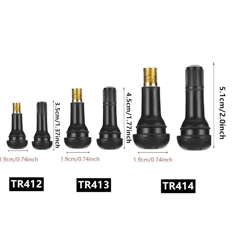 Tyre Tire Valves Snap In Tire Tyre Valve Stem Car Motorcycle Universal  Replacement Snap In Tire Tyre Valve Stem (tr414)black,10pcs