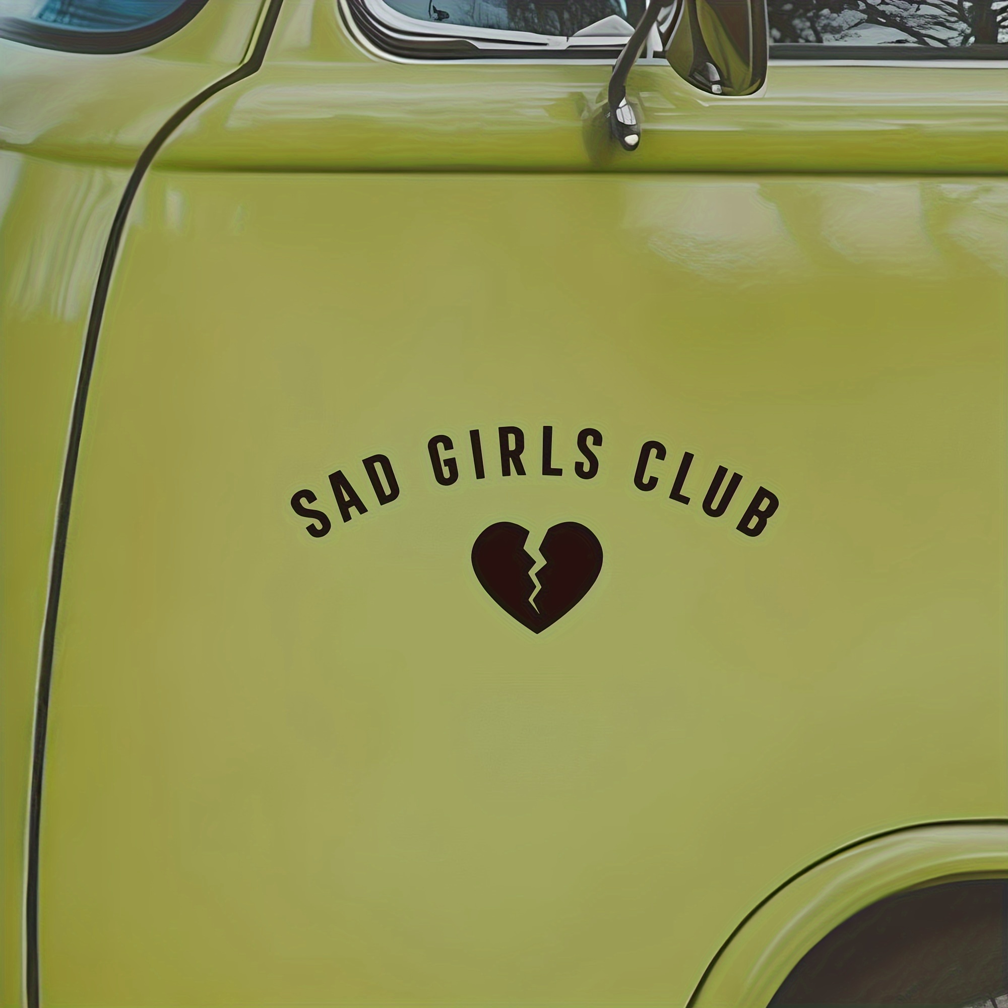 Funny Car Stickers Letters Sad Girls Club Decals Waterproof - Temu