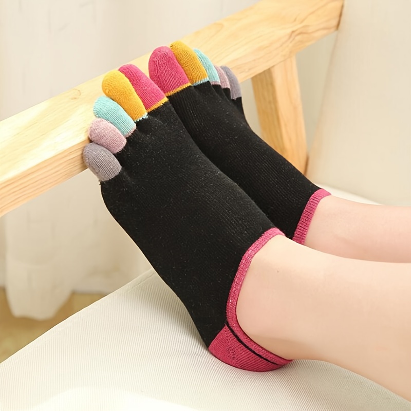Women's Toe socks Cotton Crew Five Finger Socks For Running