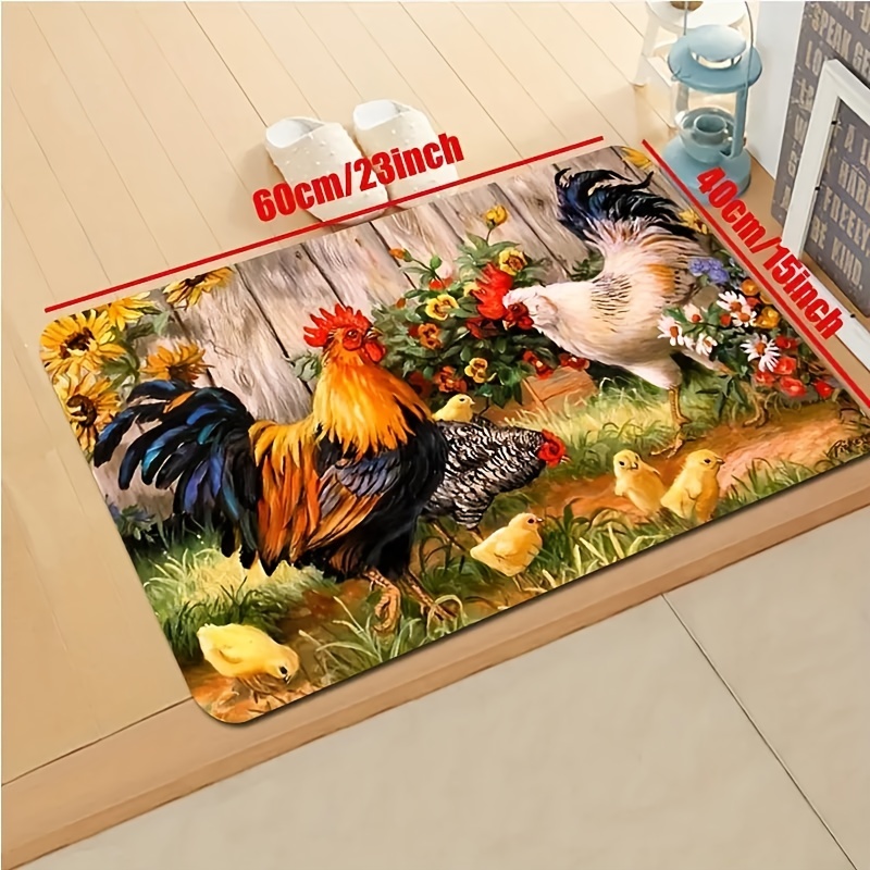Kitchen Mat Set of 2 Farmhouse Anti Fatigue Floor Mat,Rooster