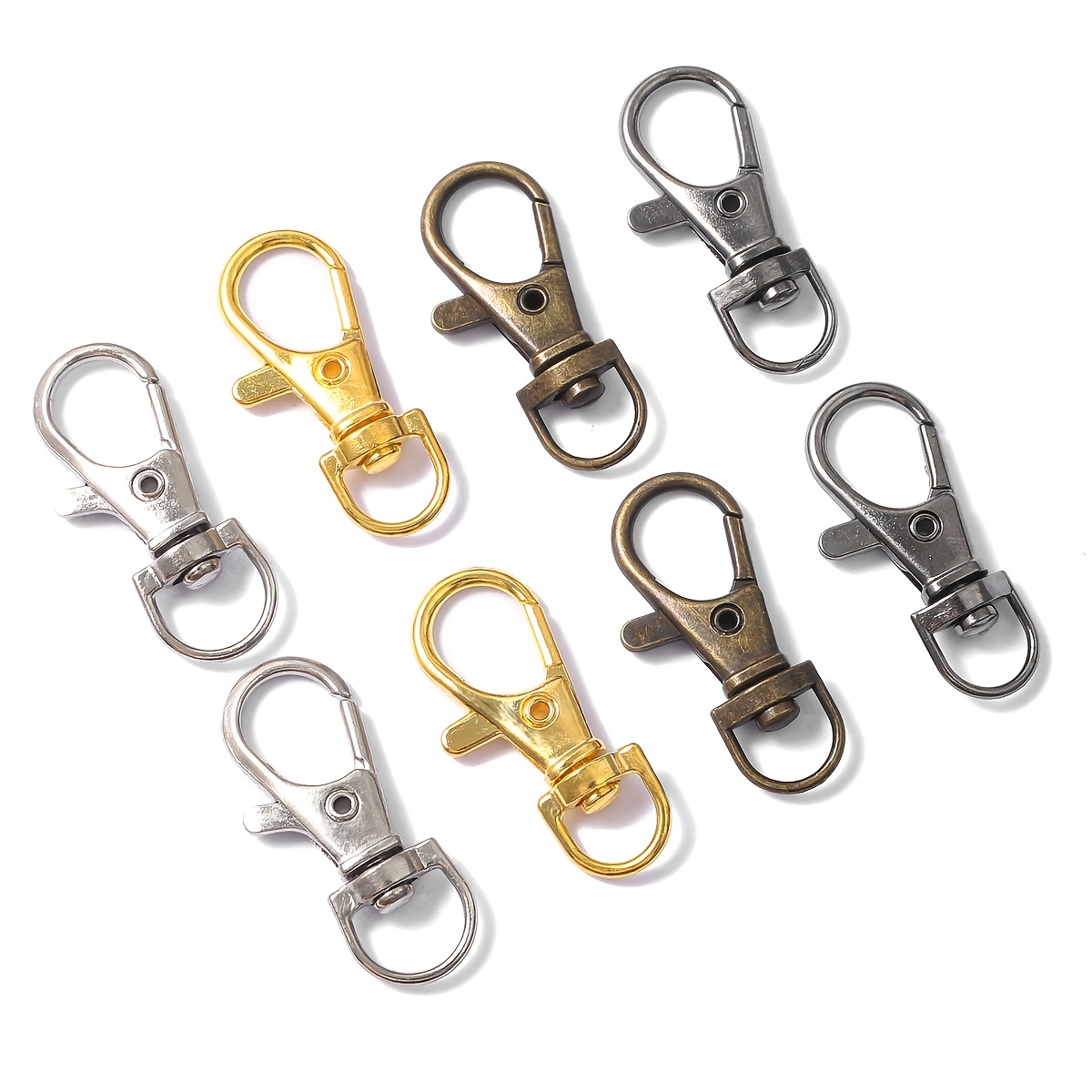 Swivel Snap Hooks with Key Ring Metal Swivel Lanyard Snap Chain Lobster  Clip
