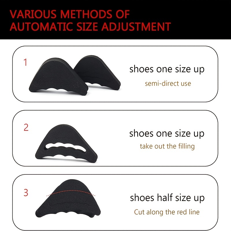 2pcs Toe Plug Soft Sponge Half Insoles for Shoes