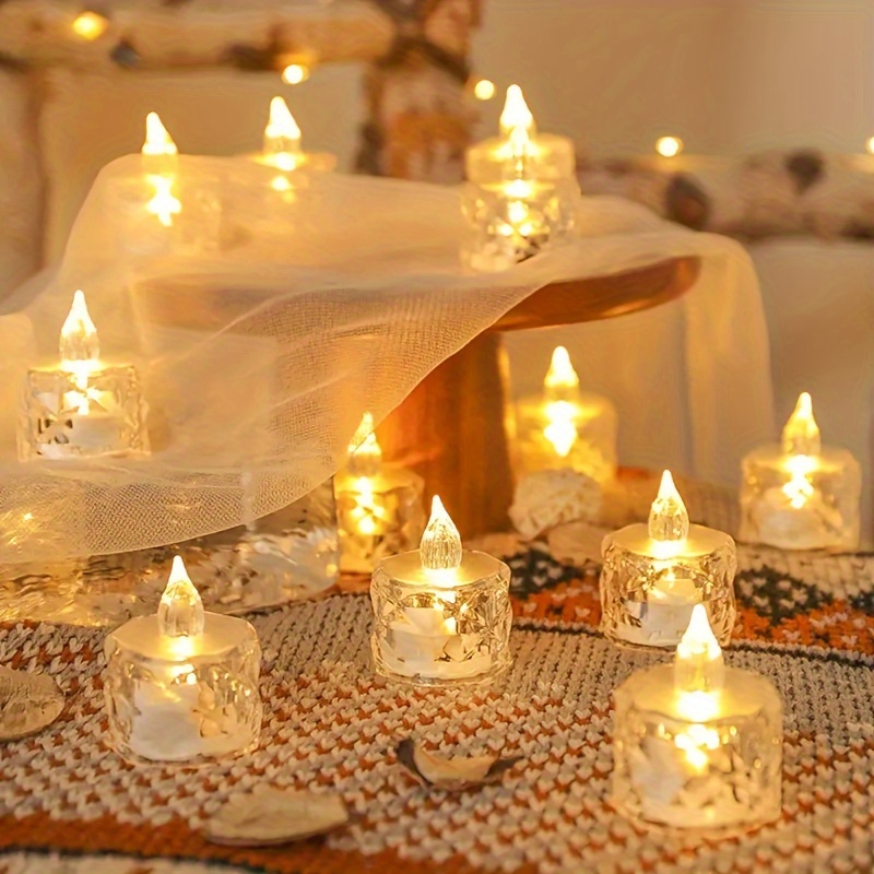 LED Flameless Candle Lights Electronic Tea Lights Ornament Wedding Home  Decor