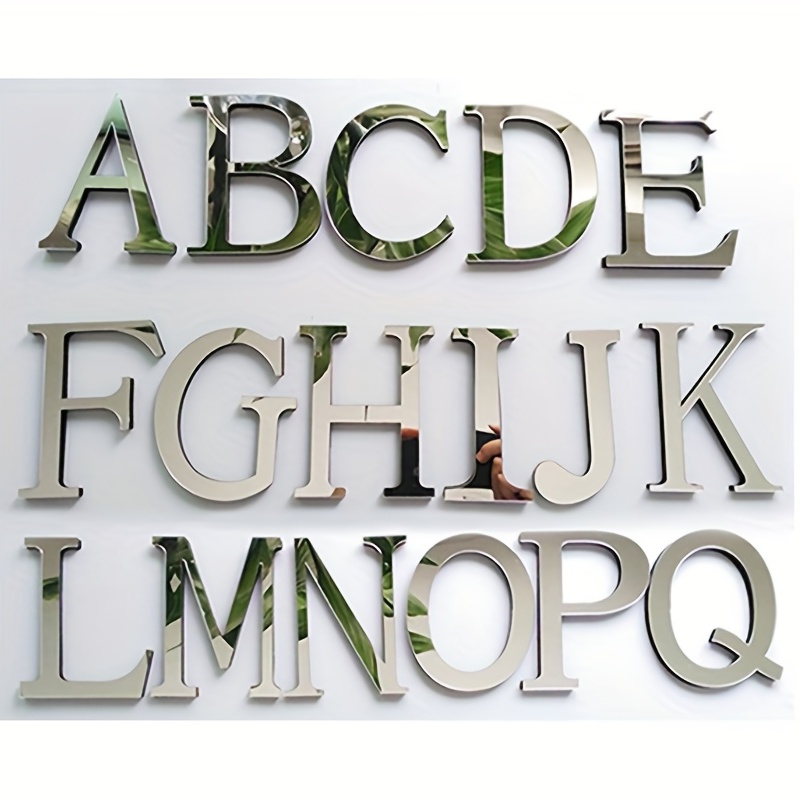 Miroir adhésif lettre I majuscule - 3,2 cm - Lettre miroir