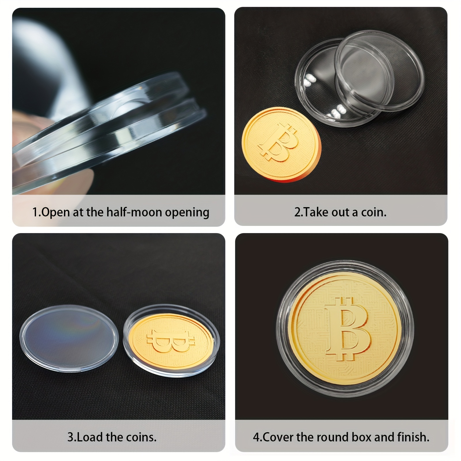 10pcs Coin Holders 40mm Coin Case Storage for Collectors