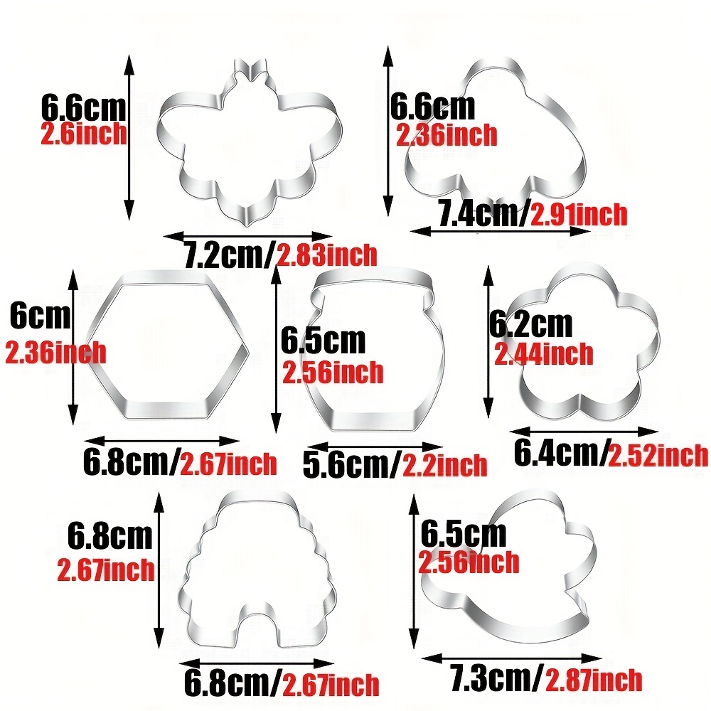 Honey Bee Cookie Cutters, Stainless Steel Candy Molds, Cartoon