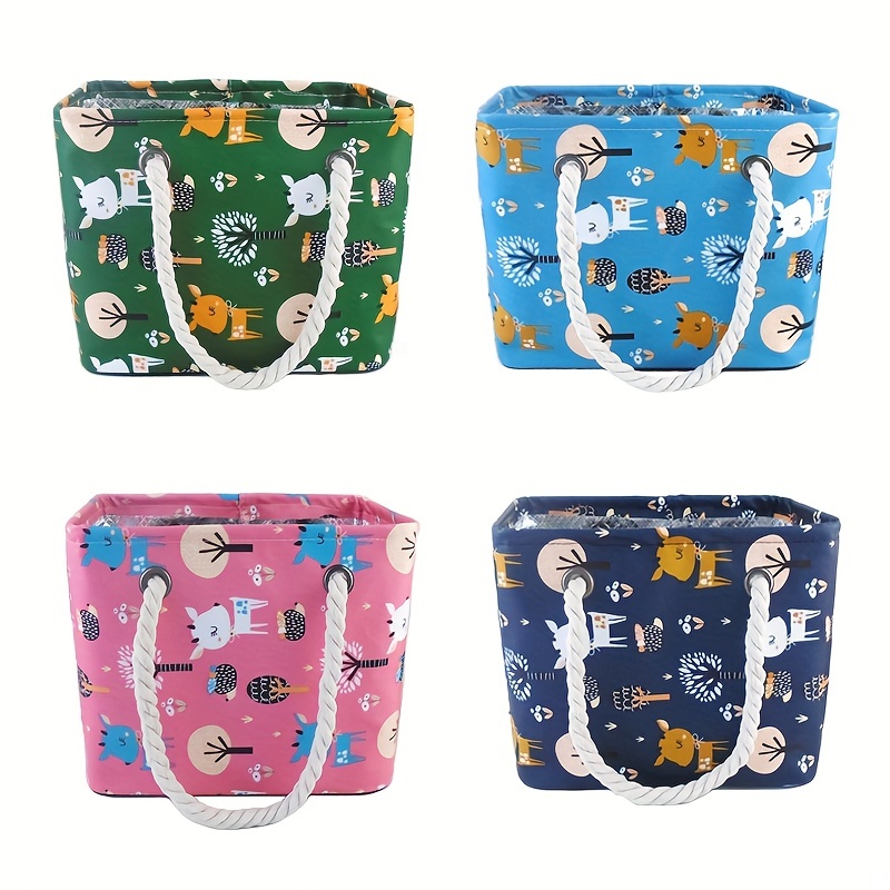 1pc Cartoon Portable Toiletry Basket Bathroom Storage Basket For Students  To Organize Bath Supplies