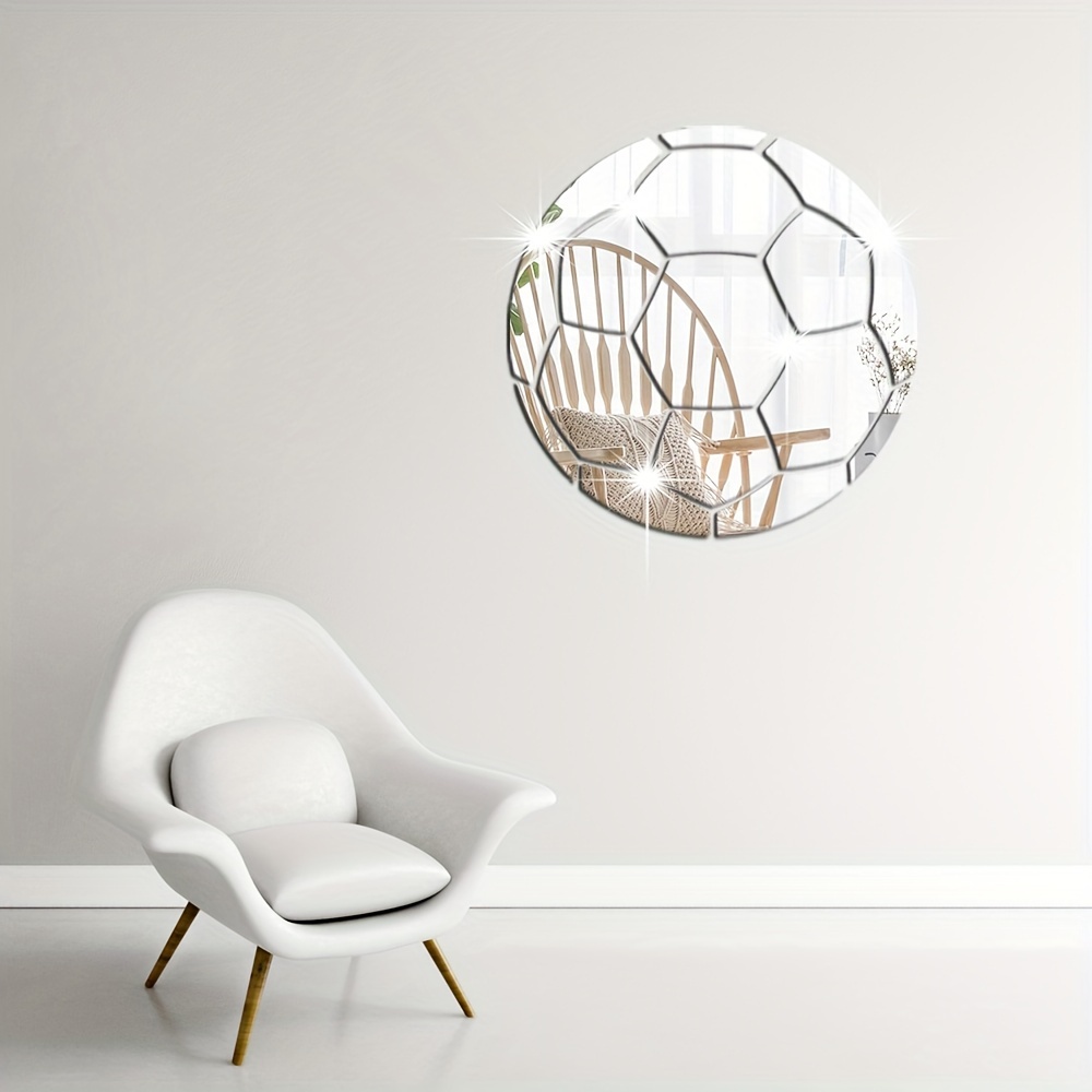 Wall Sticker Mirror Sticker Wall Decor Sticker Acrylic Football