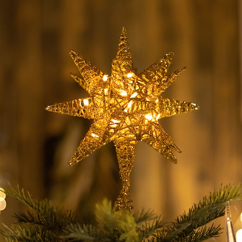 Christmas Tree Topper Star Bethlehem Glitter - Temu