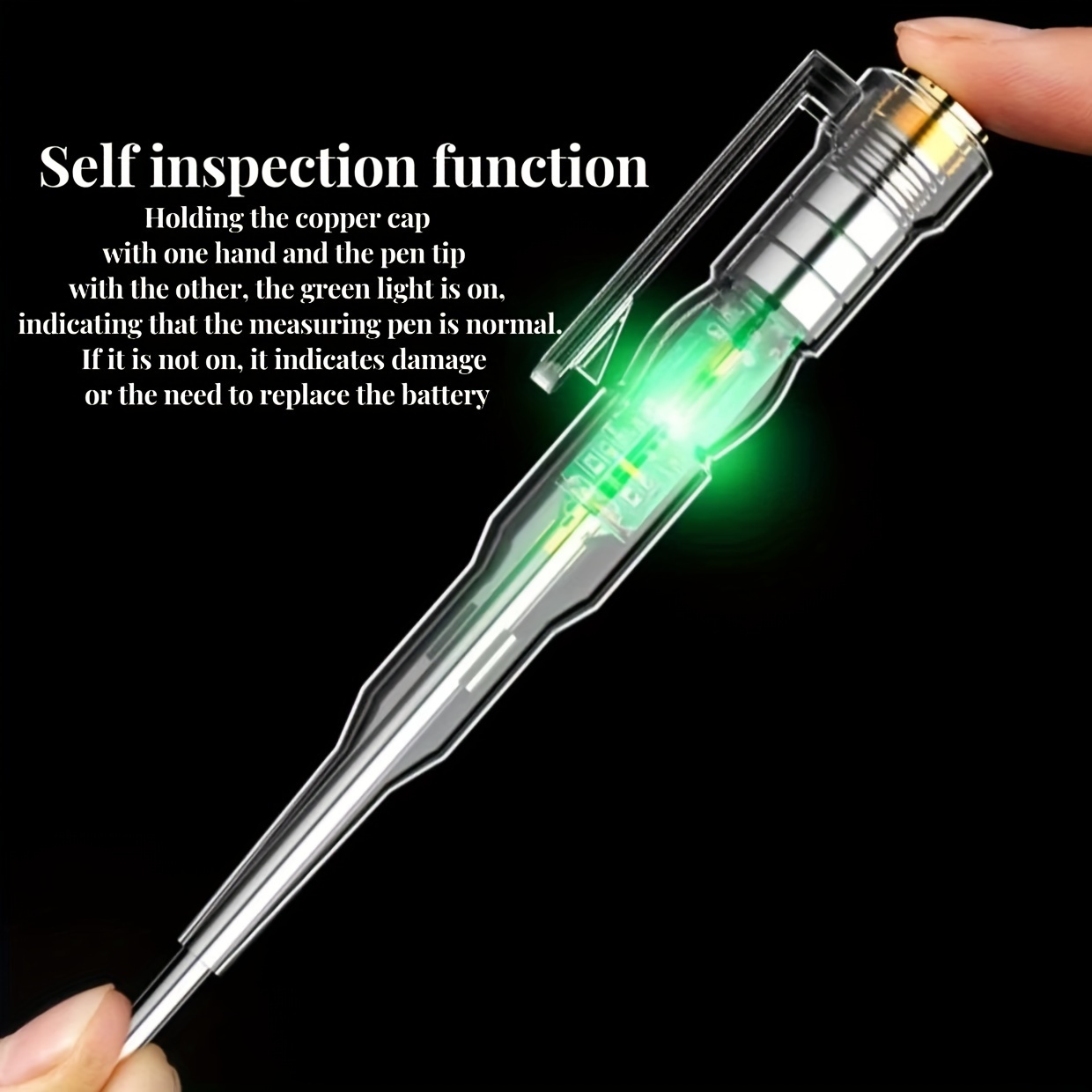 1pc Electric Pen Electrician Special Intelligent Induction Interruption  Test Pen Electric Test Pen Multi-functional Detection High Bright Pen