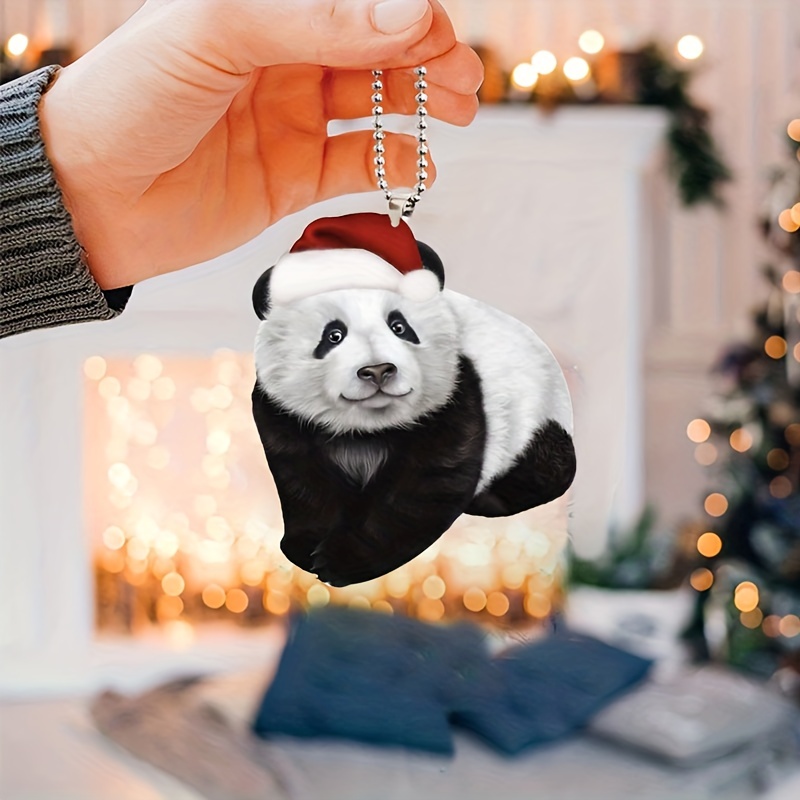 1pc Magic Panda Acrylic Decorative Pendant, Decorazione Per Specchietto  Retrovisore Auto, Ornamento Per Albero Di Natale, Decorazione A Pendente  Piatto 2D, Regalo Di San , Natale, Pasqua, Accessori Per Borsa E  Portachiavi