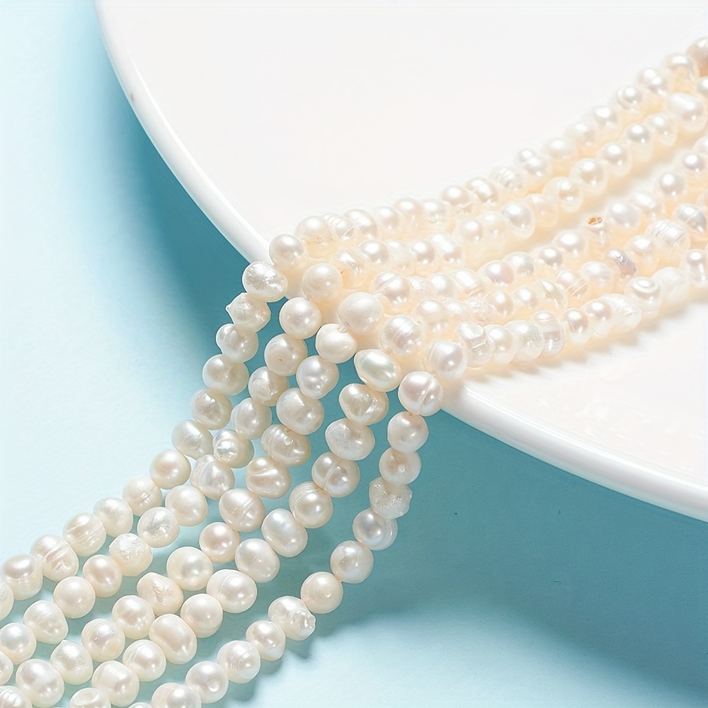 SourceTon White Round Pearls Beads with Elastic Bracelet String Cord, 1 mm Clear  Elastic String Stretch Cord and 3/4 / 5/6 / 8/10 / 12 mm Loose Bracelet  Pearls with Hole (1150 PCS) : : Home