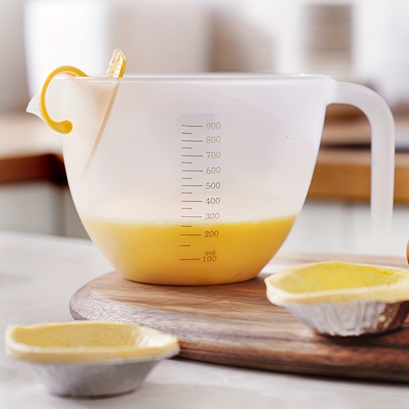 Measuring Cup With Filter, Large Capacity And Graduated Egg Liquid Plastic  Batter Mixing Bowl, Egg Mixing Cup With Filter Screen, - Temu