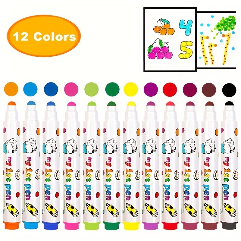 6 Colors Bingo Daubers washable Dot Markers Bingo Markers - Temu