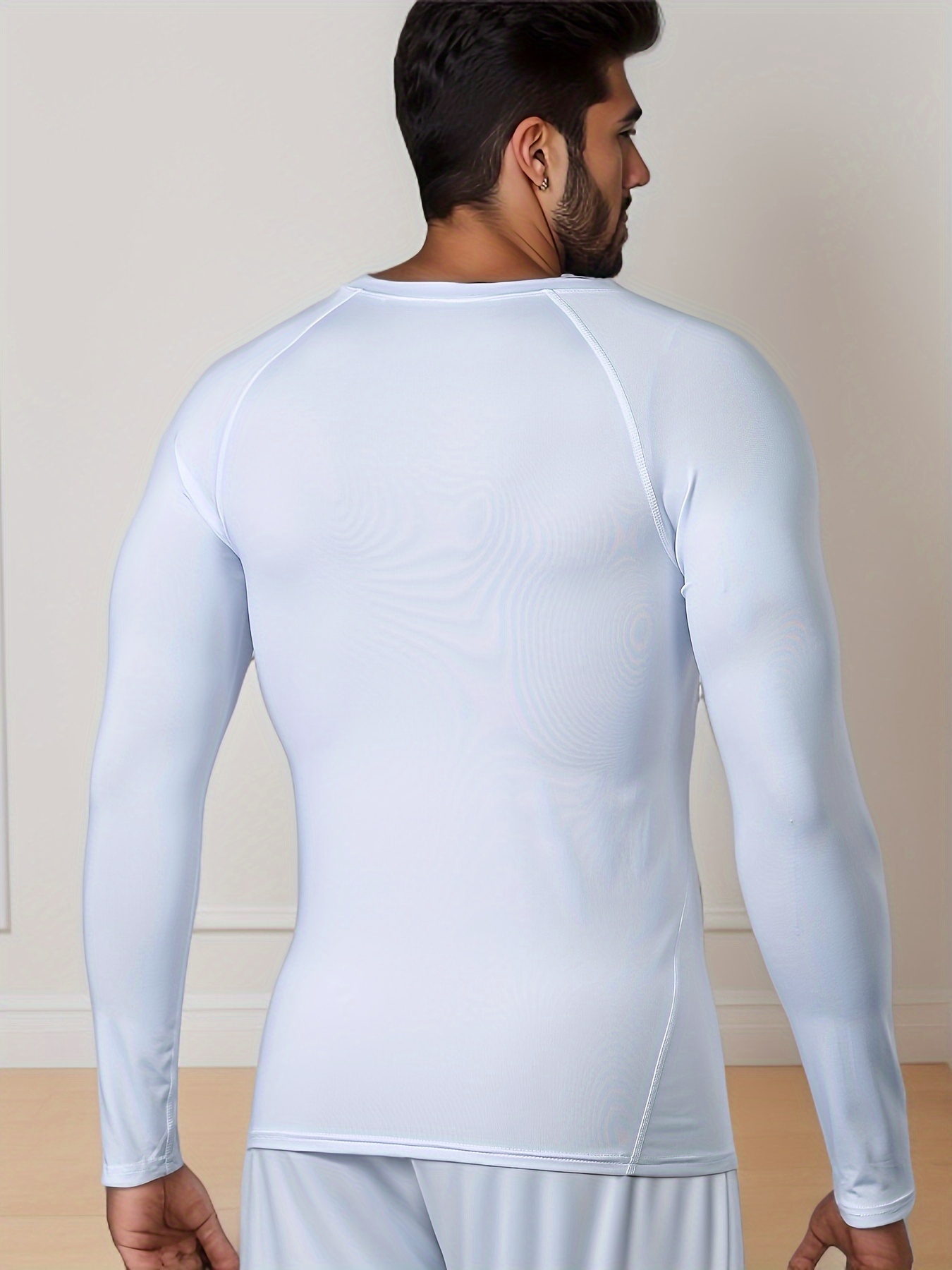 Men Women Thermal Long Sleeved Sports Top Casual Stretch Bottoming Shirt  T-shirt