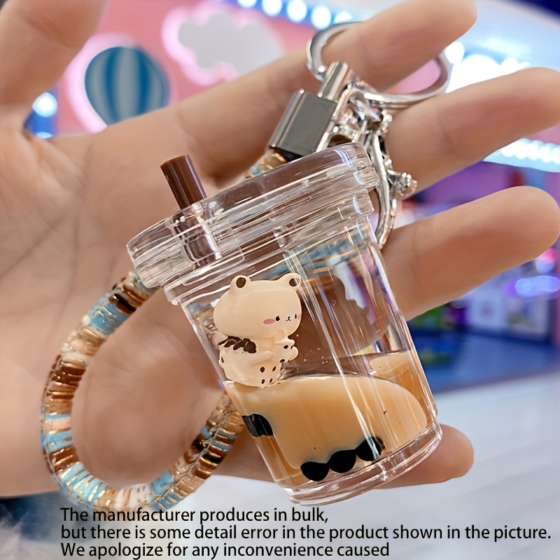 cartoon into oil pearl milk tea bear floating liquid India